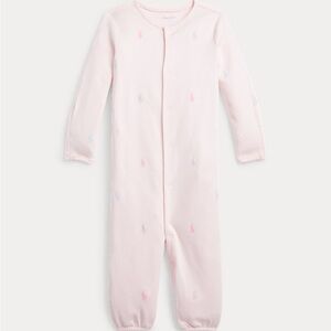 Ralph Lauren Light Pink Kids Logo Footie